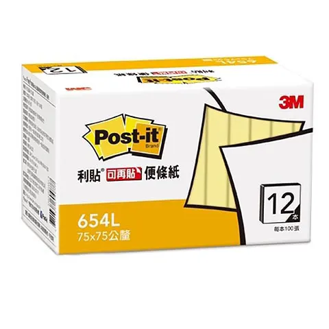 3M Post-it 654L 可再貼環保-經濟包